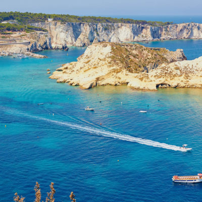 FBC2A0 Speedboat crossing the Adriatic Isole Tremiti Apulia Puglia Italy Europe