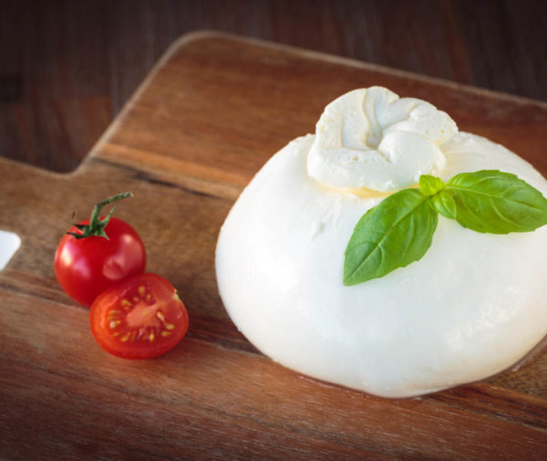 Burrata mozzarella cheese made with fresh milk