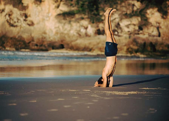 Headstand Gay Yoga Instructor Italy