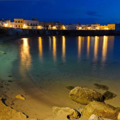 La Purita Beach in the old town of Gallipoli, Puglia